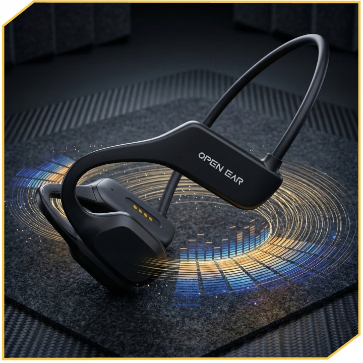 SŁUCHAWKI BEZPRZEWODOWE PRZEWODNICTWO KOSTNE BLUETOOTH SPORTOWE WODOODPORNE Transmisja sygnału Bluetooth